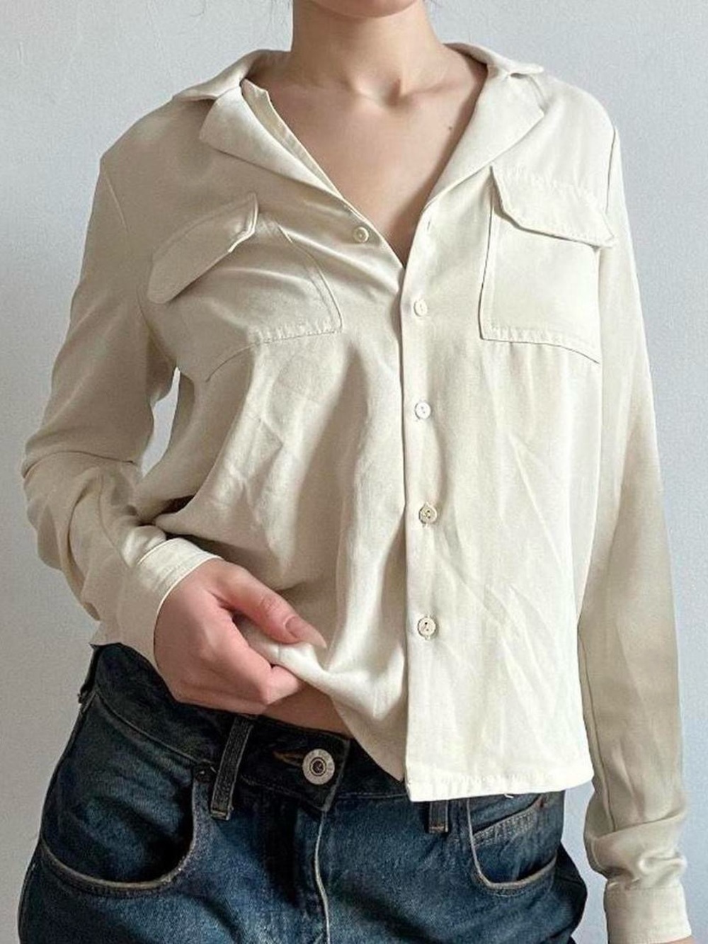 Cream/Off White Vero Moda Dress Shirt